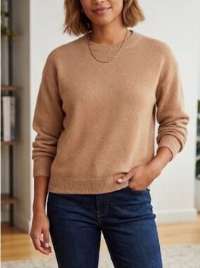 Vineyard Vines | brown oversized crew neck sweater | XS | p2p 20.5”